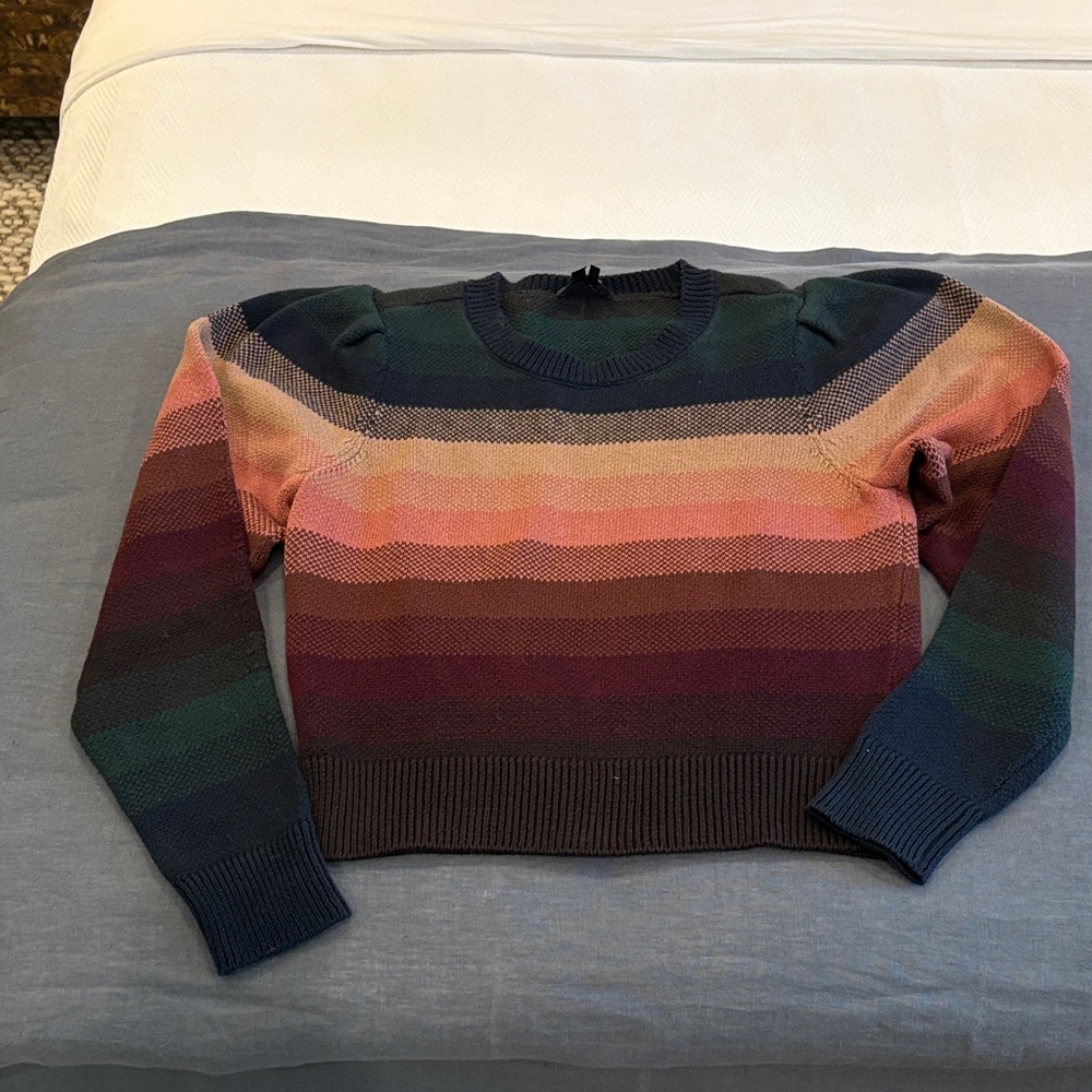 Nation LTD Women's Striped Crew Neck Sweater - Multicolor